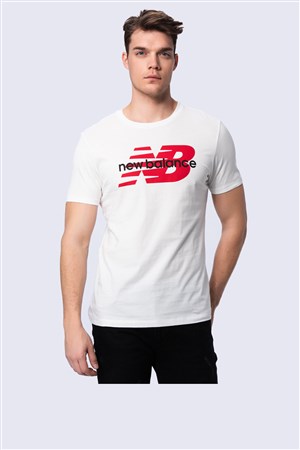 New Balance Font Logo Tee Erkek Tişört V-MTT910-WT