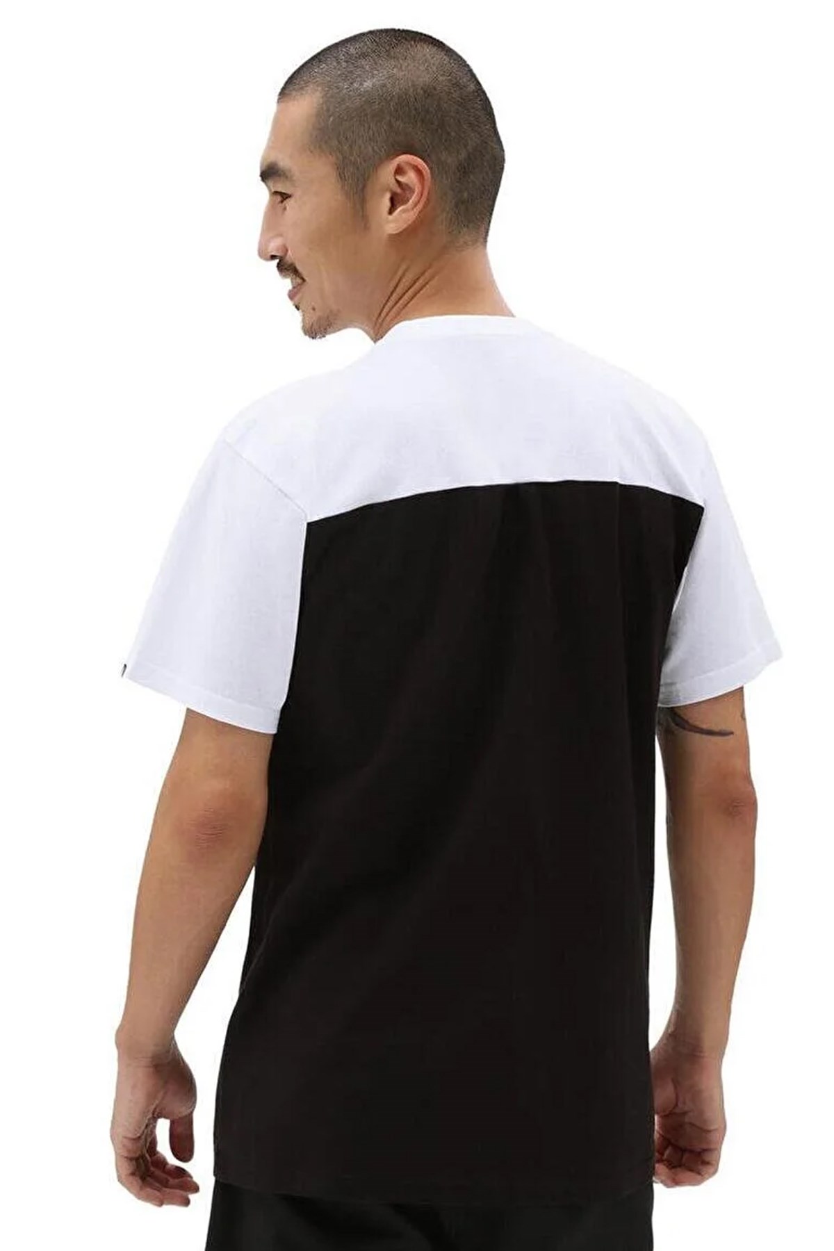 Vans Script Crew Block S/S-B Erkek Tişört VN0007G5Y281 Siyah