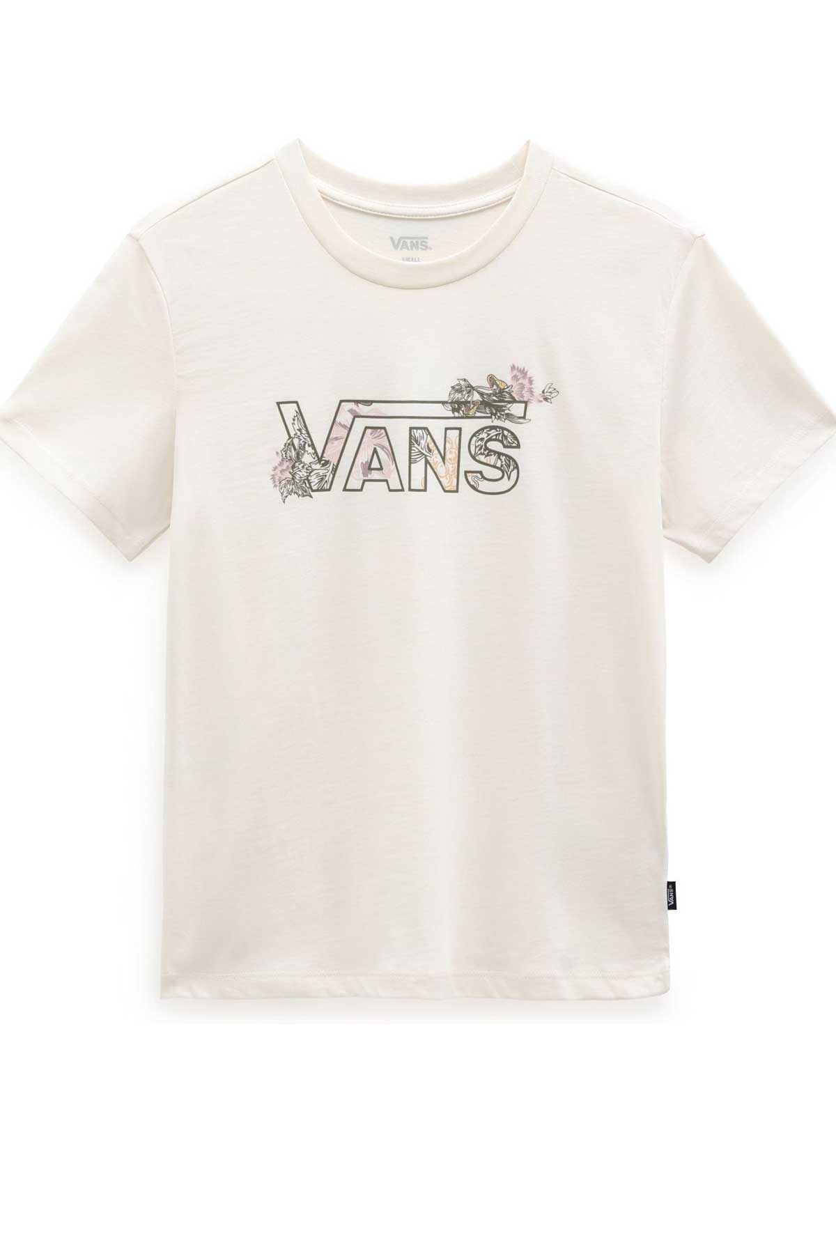 Vans The Garden Ss Crew-B Kadın Tişört VN0009V63KS1 Beyaz