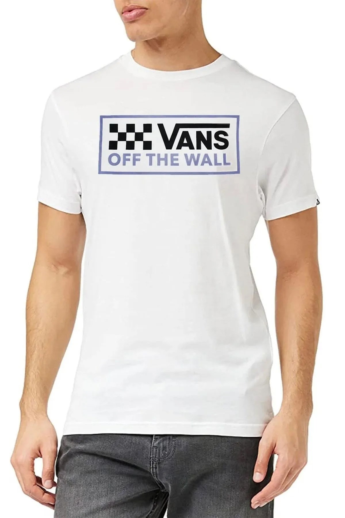 Vans Wrecked Angle-B Erkek Tişört VN000AFJWHT1 Beyaz