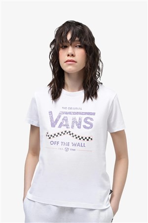 Vans Lokkit Crew Kadın Tişört VN000FFQWHT1 Beyaz