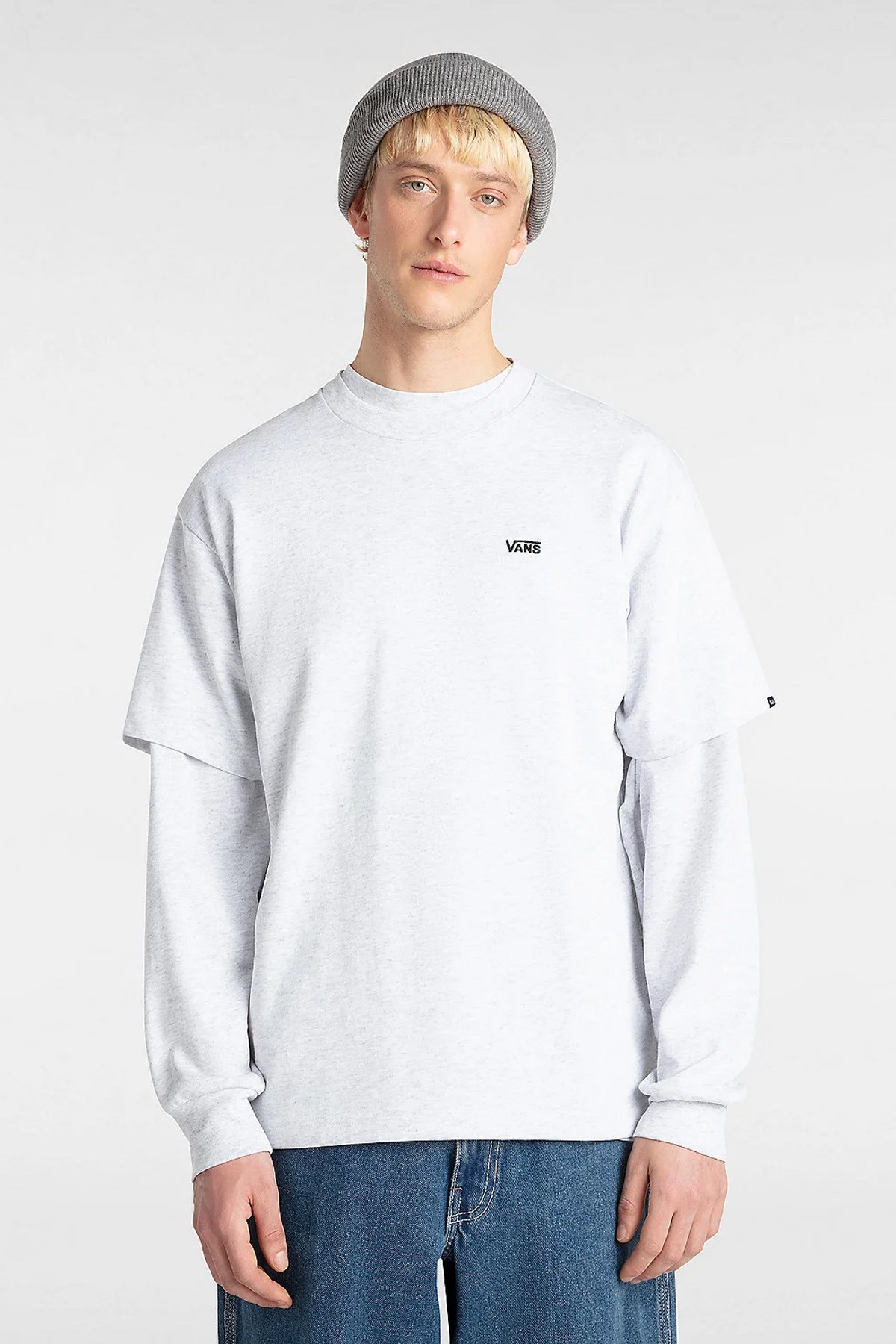 Vans Left Chest II Erkek Tişört Gri