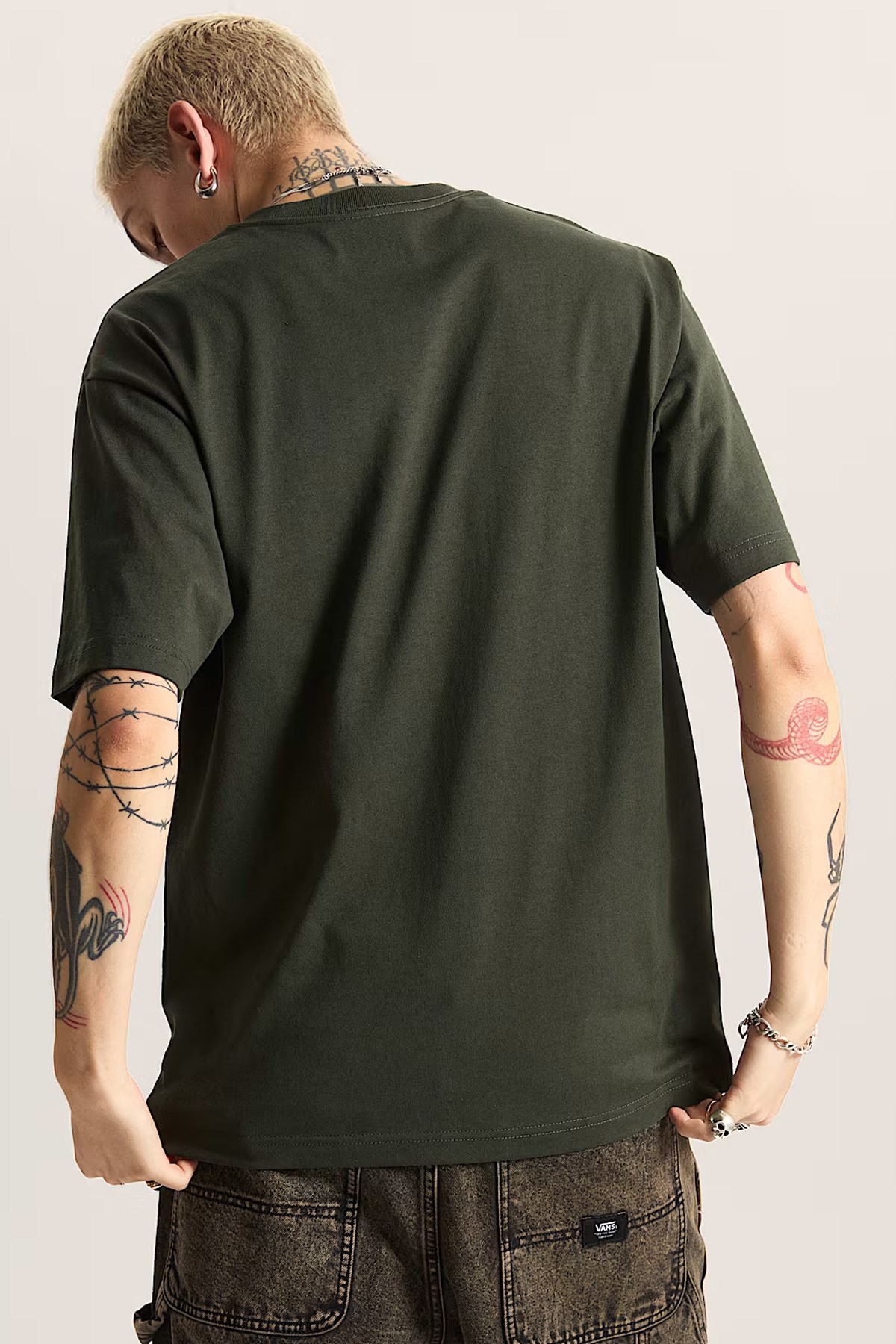 Vans Left Chest II Erkek Tişört Yeşil