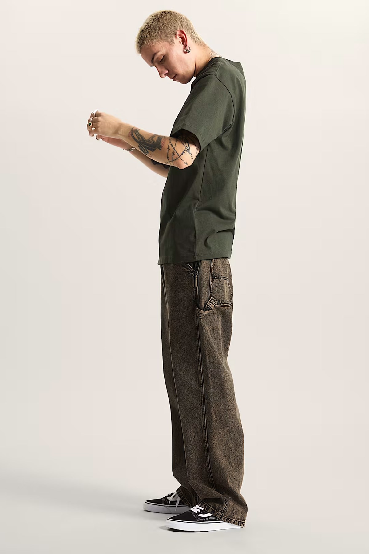 Vans Left Chest II Erkek Tişört Yeşil