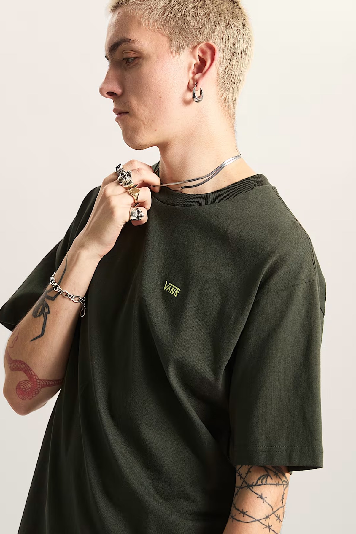 Vans Left Chest II Erkek Tişört Yeşil