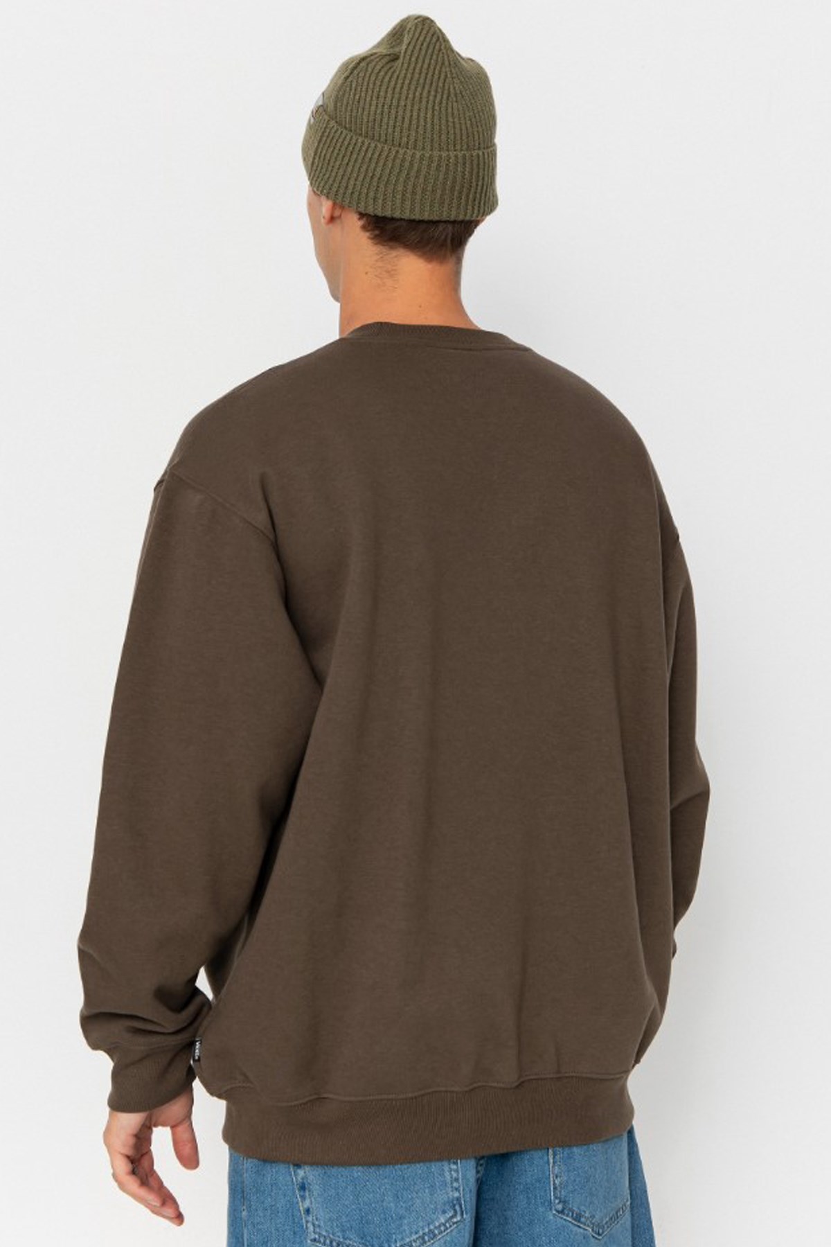 Vans Classic Oval Crew Erkek Sweatshirt Kahverengi