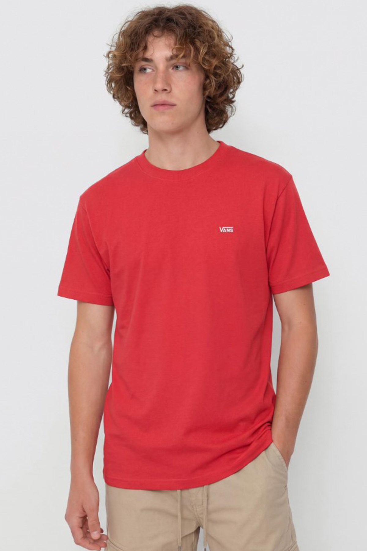 Vans Left Chest Erkek Tişört VN000R9XFO91 Bordo