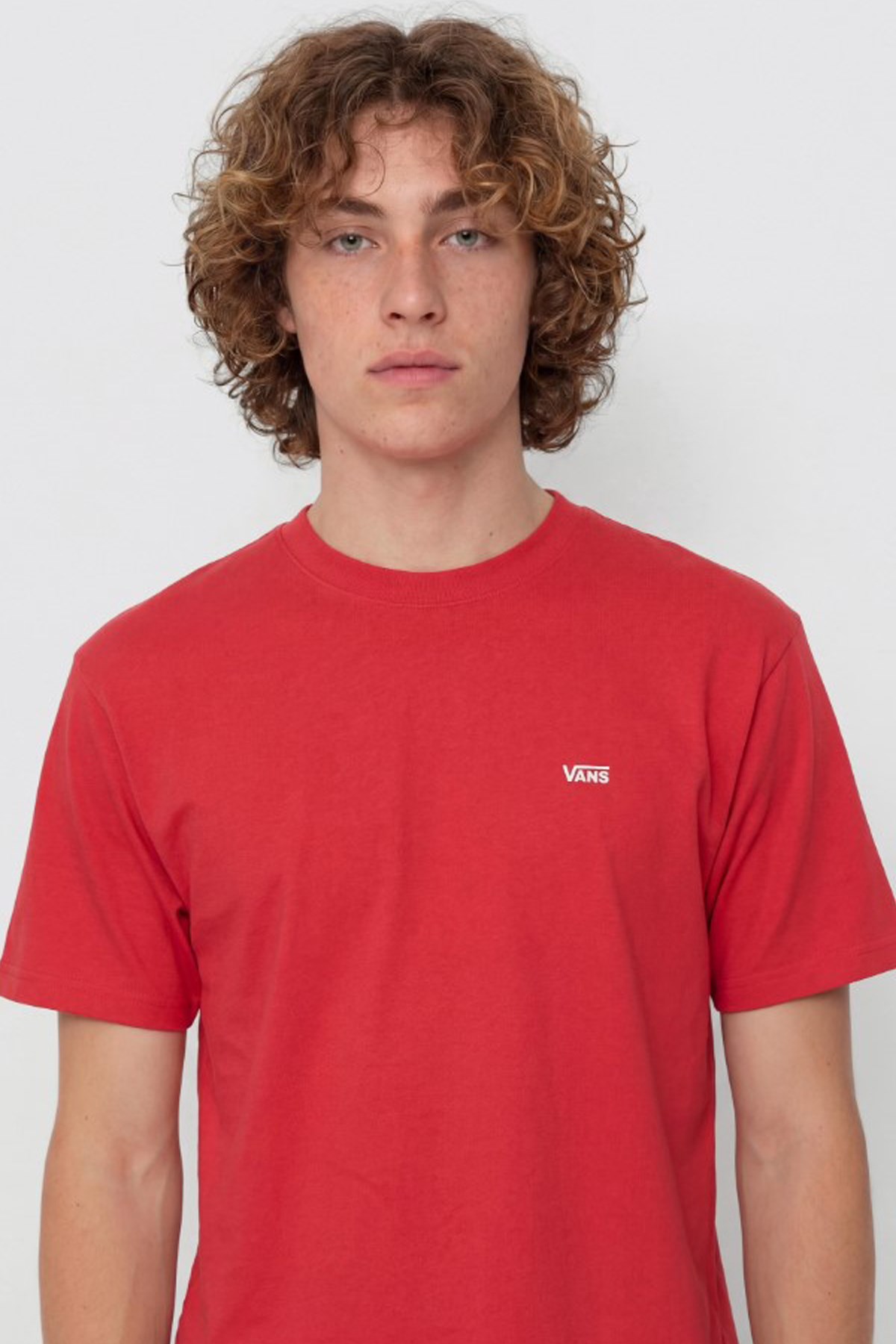 Vans Left Chest Erkek Tişört VN000R9XFO91 Bordo