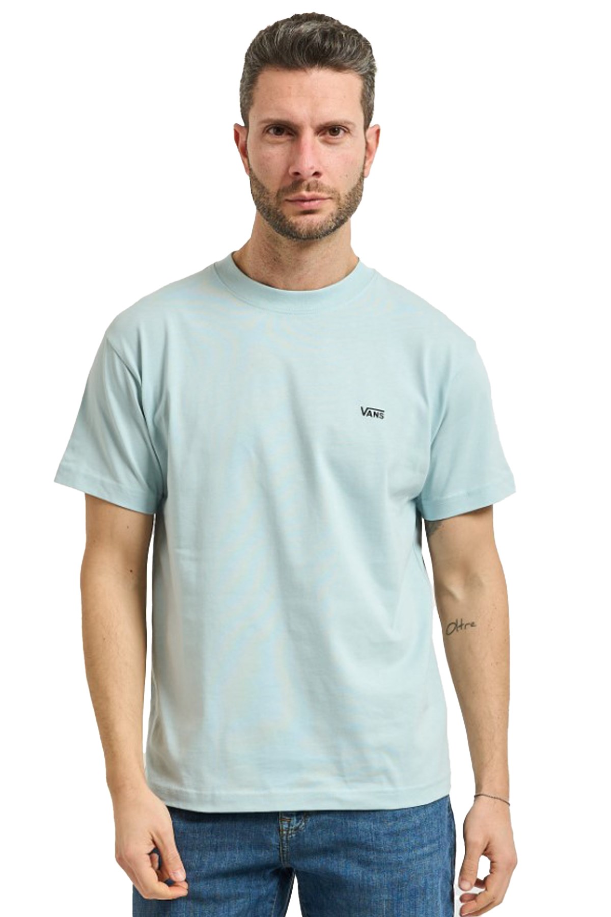 Vans Left Chest Erkek Tişört VN000R9XFOA1 Mavi