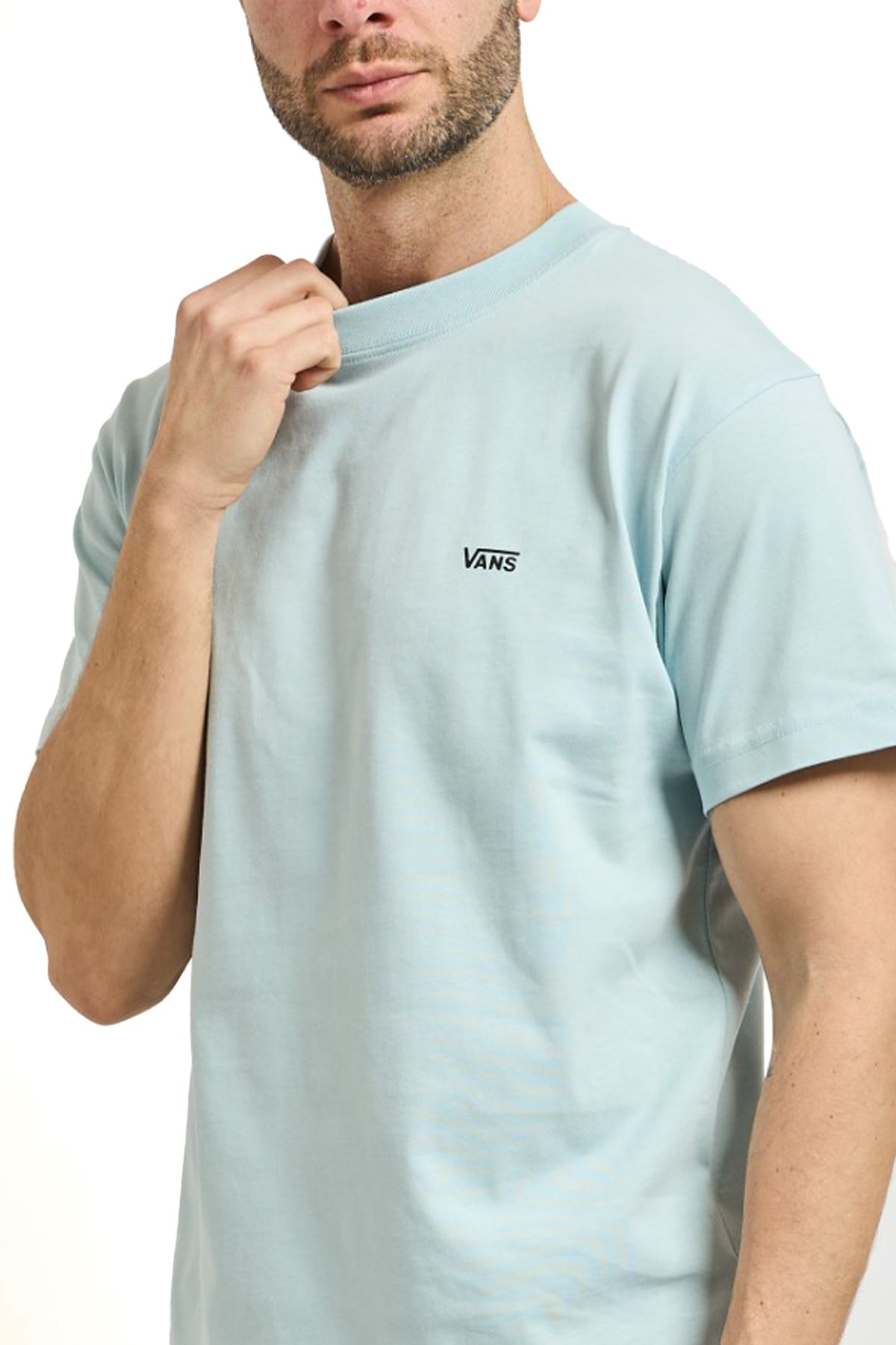 Vans Left Chest Erkek Tişört VN000R9XFOA1 Mavi