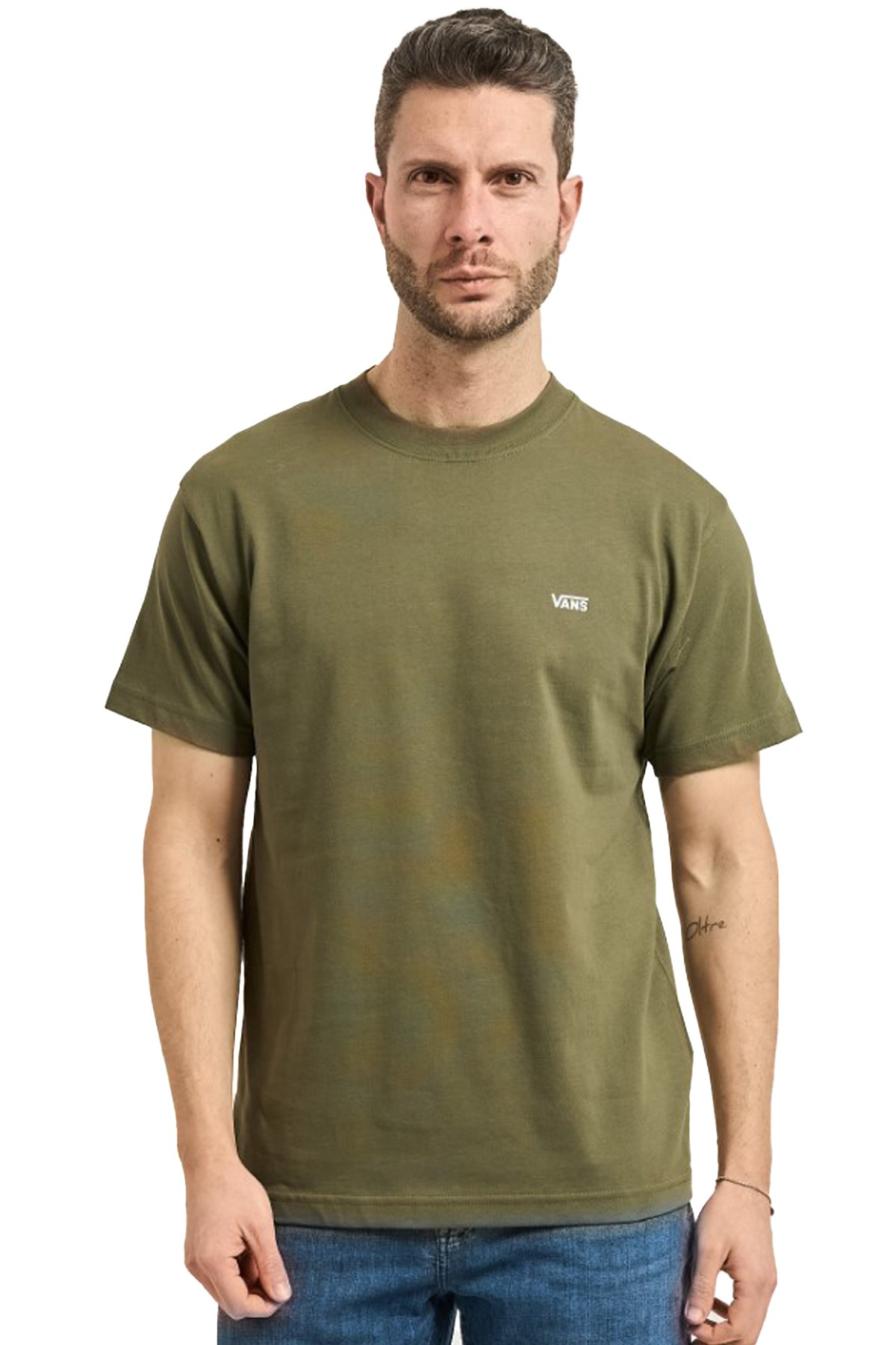 Vans Left Chest Erkek Tişört VN000R9XFR11 Yeşil