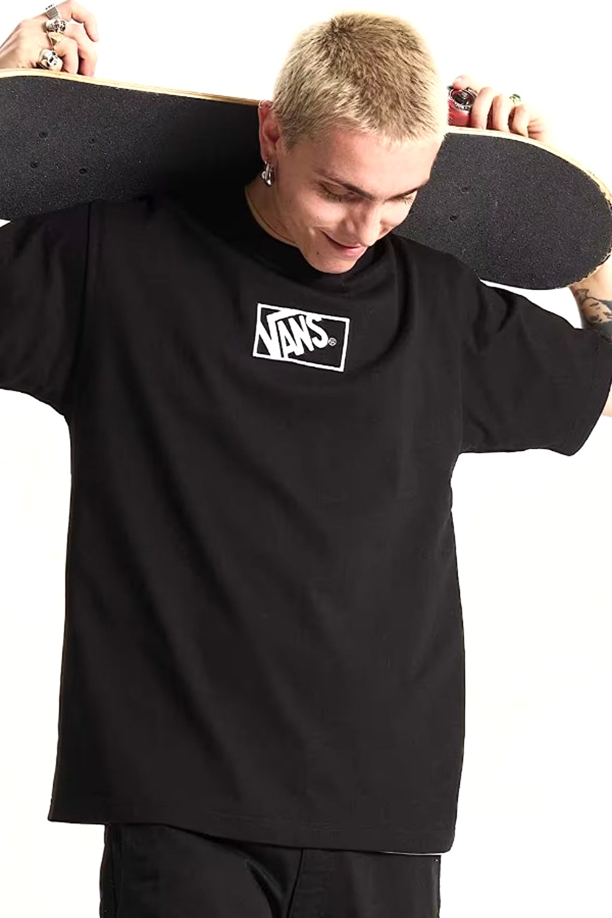 Vans Blocked Box Erkek Tişört VN000RAPBLK1 Siyah