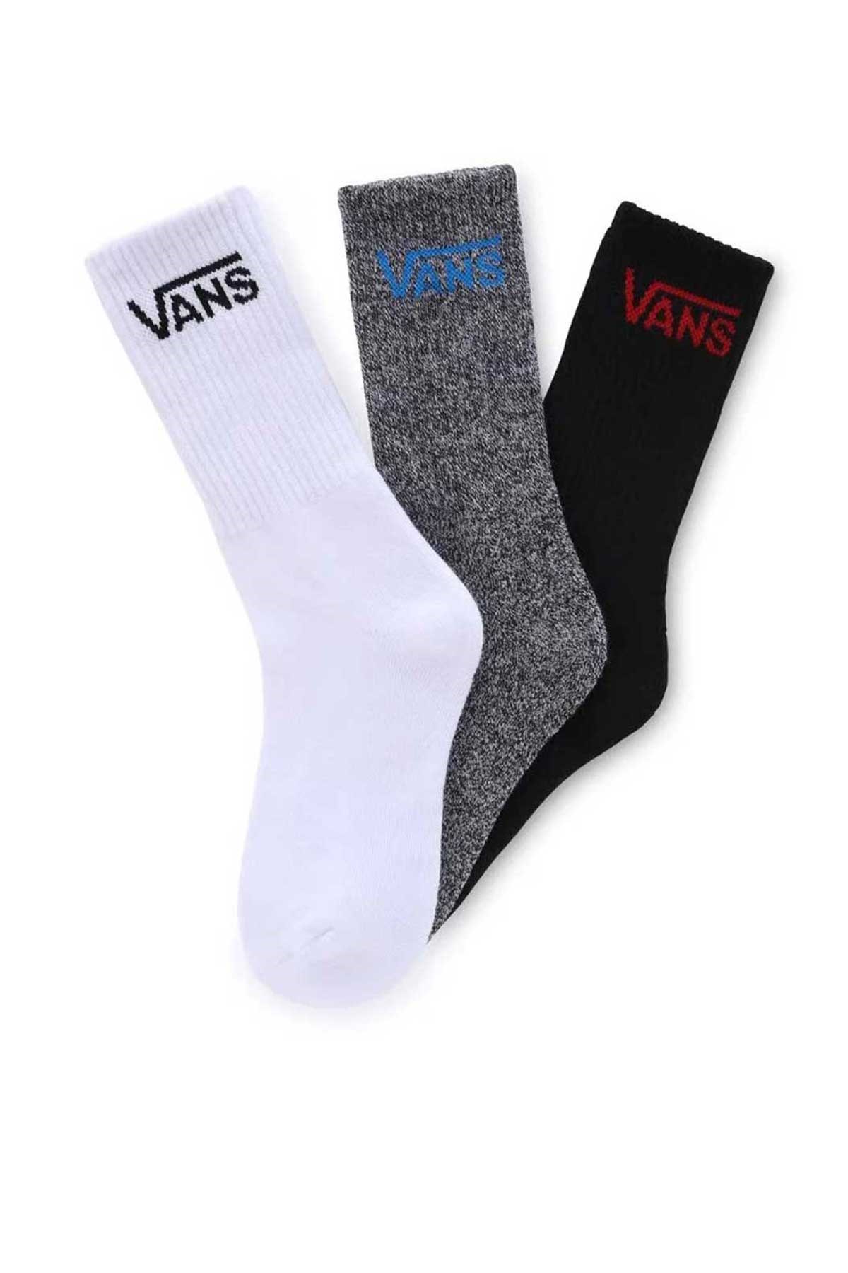 Vans Crew Erkek 3'Lü  Çorap VN000TL5WTM1 Beyaz