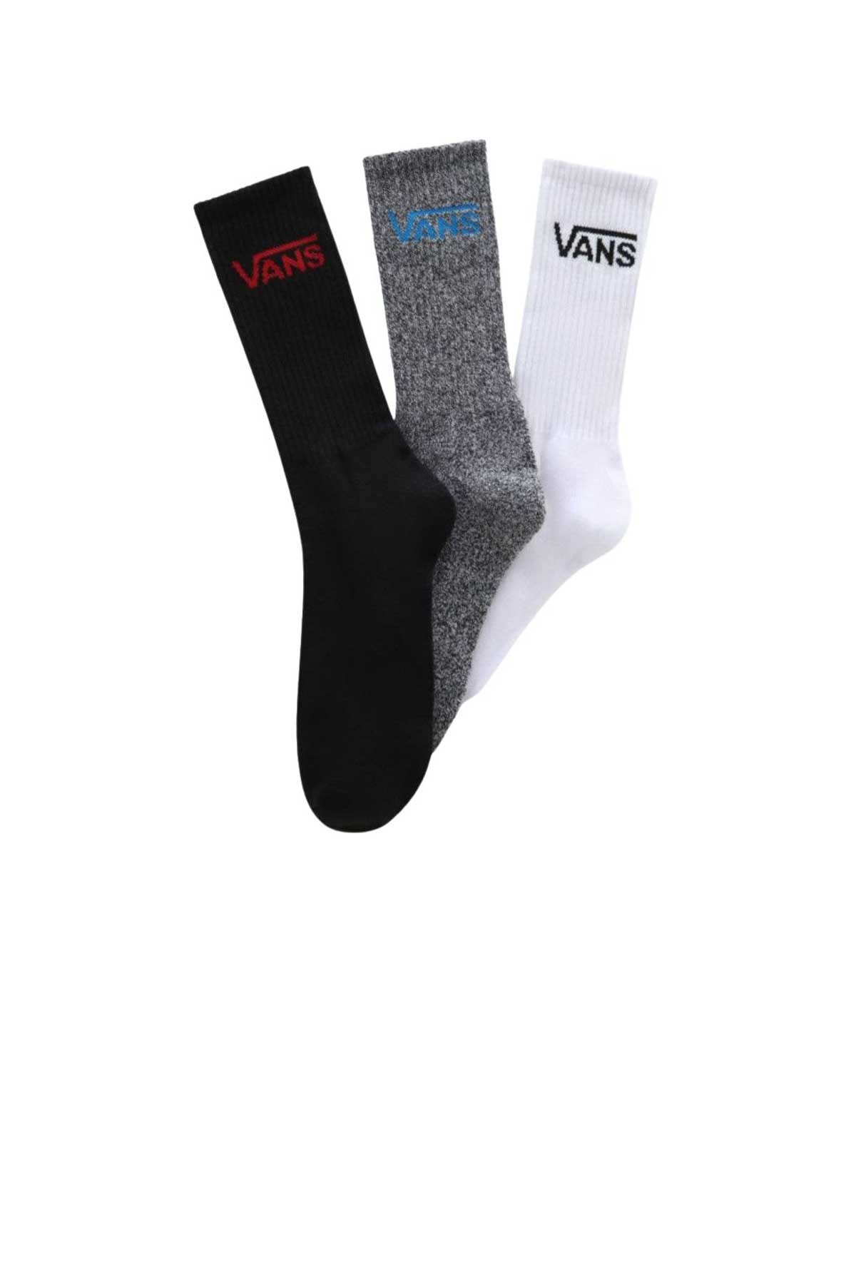 Vans Crew Erkek 3'Lü  Çorap VN000TL5WTM1 Beyaz