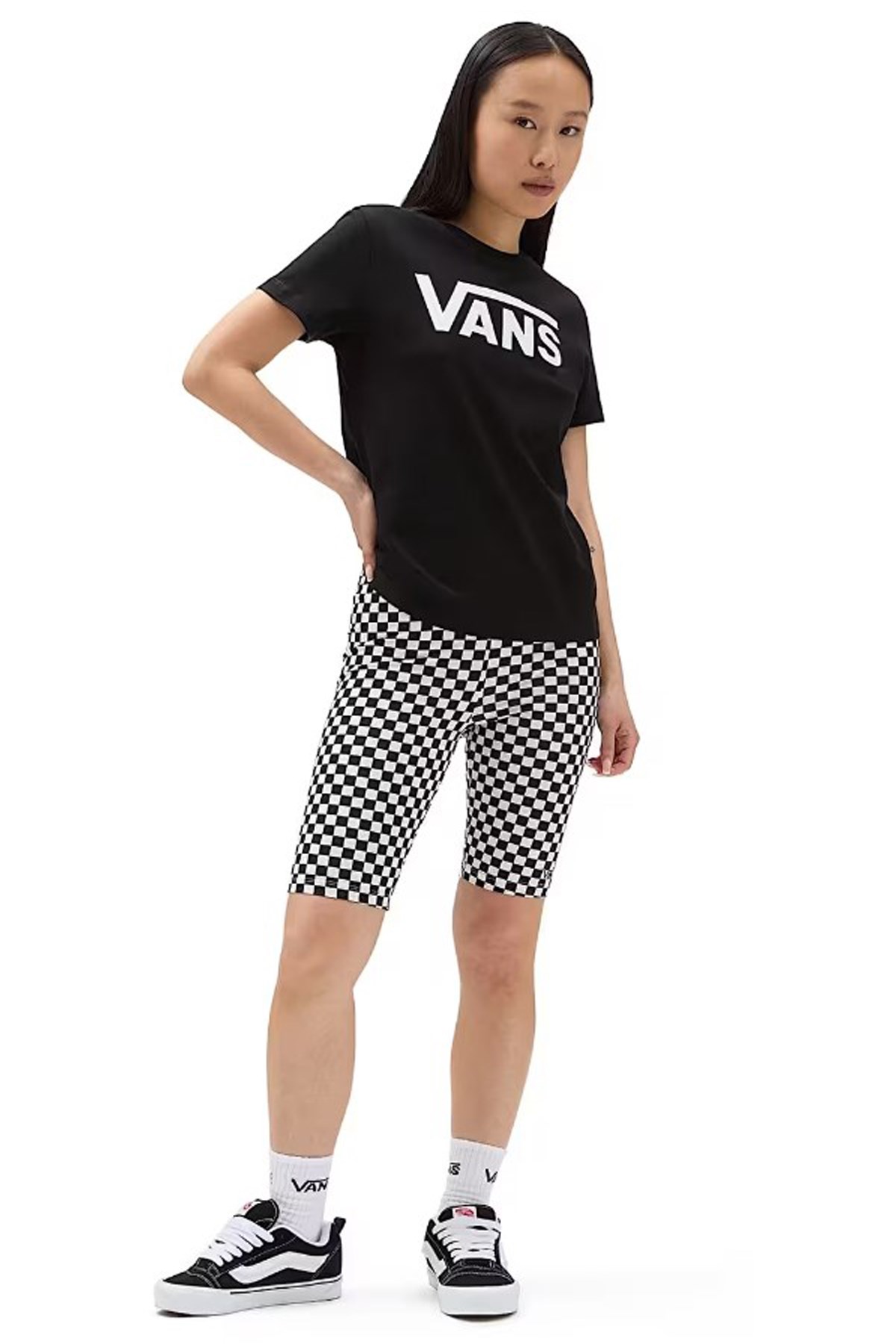 Vans Flying V Kadın Tişört VN0A3UP4BLK1 Siyah