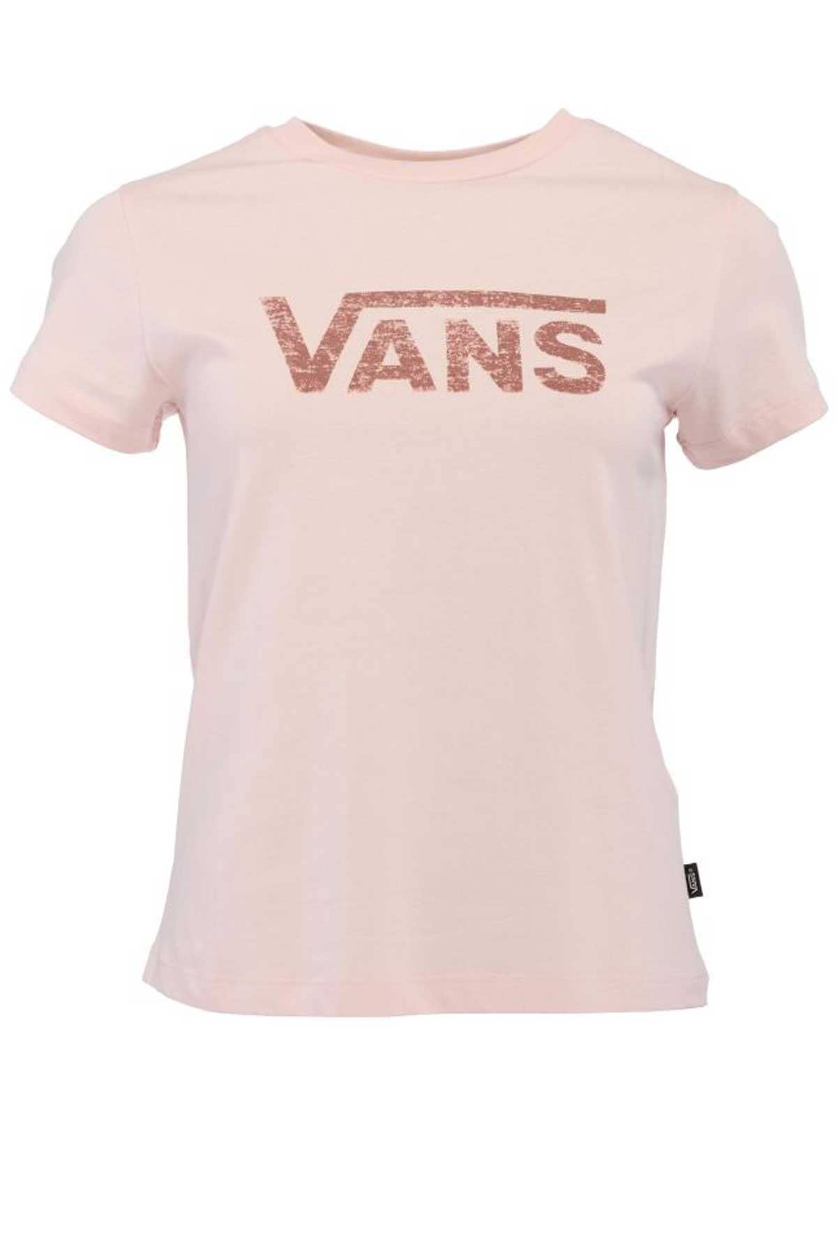 Vans Drop V Ss Crew-B Kadın Tişört VN0A5HNMO3N1 Pembe