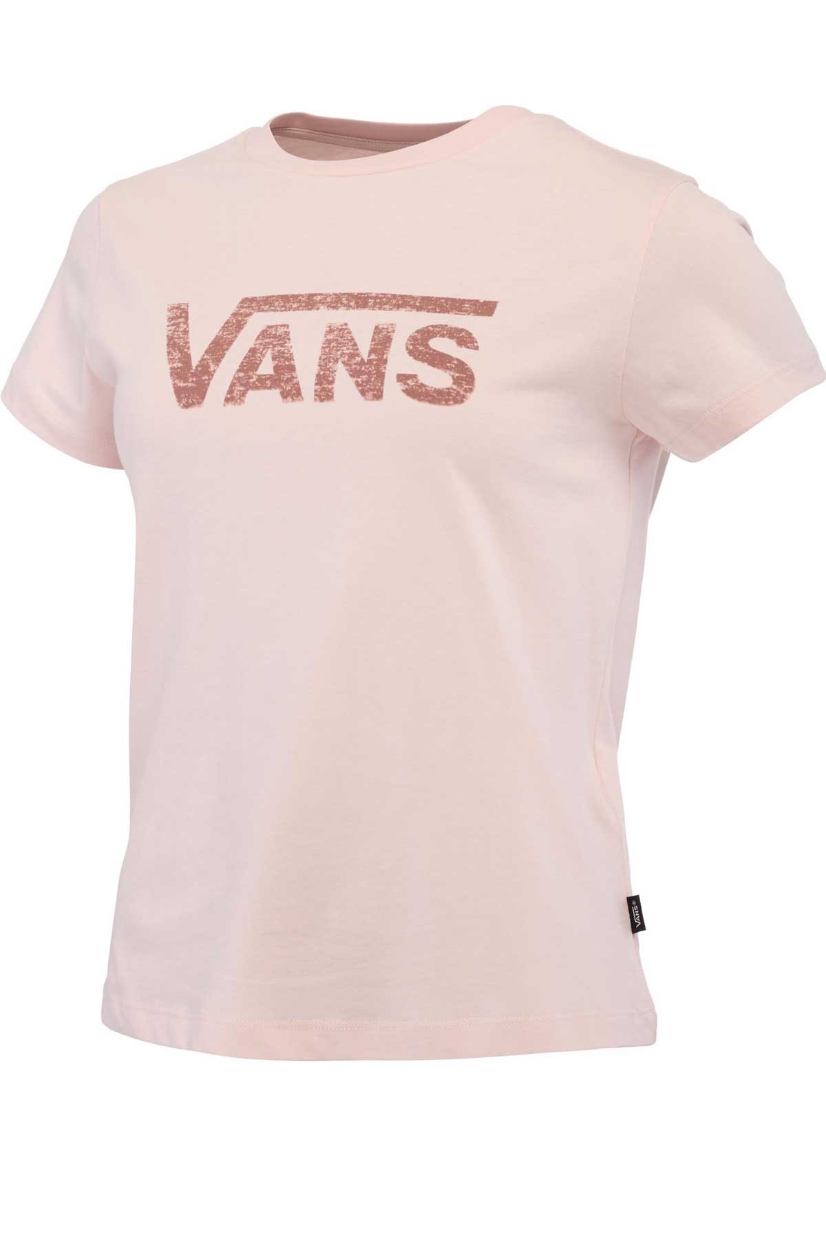 Vans Drop V Ss Crew-B Kadın Tişört VN0A5HNMO3N1 Pembe