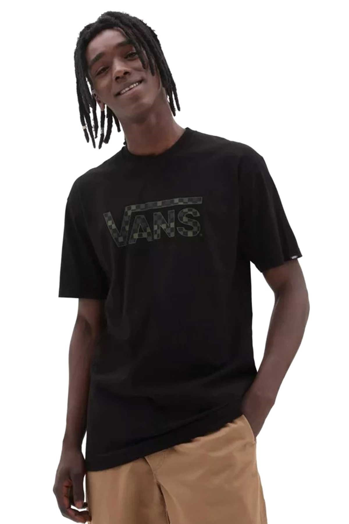 Vans Checkered Erkek Tişört VN0A7UCPBLR1 Siyah