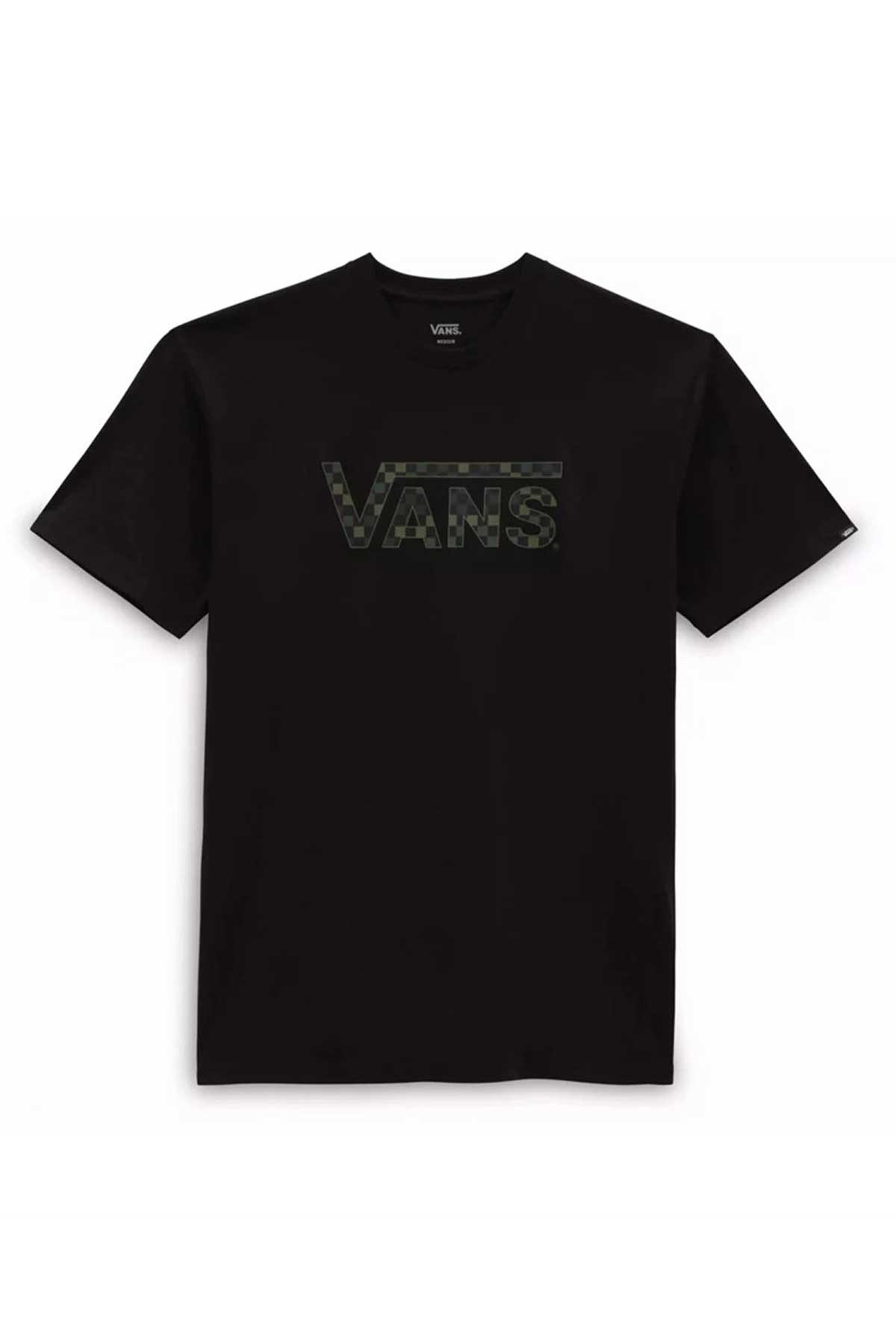 Vans Checkered Erkek Tişört VN0A7UCPBLR1 Siyah