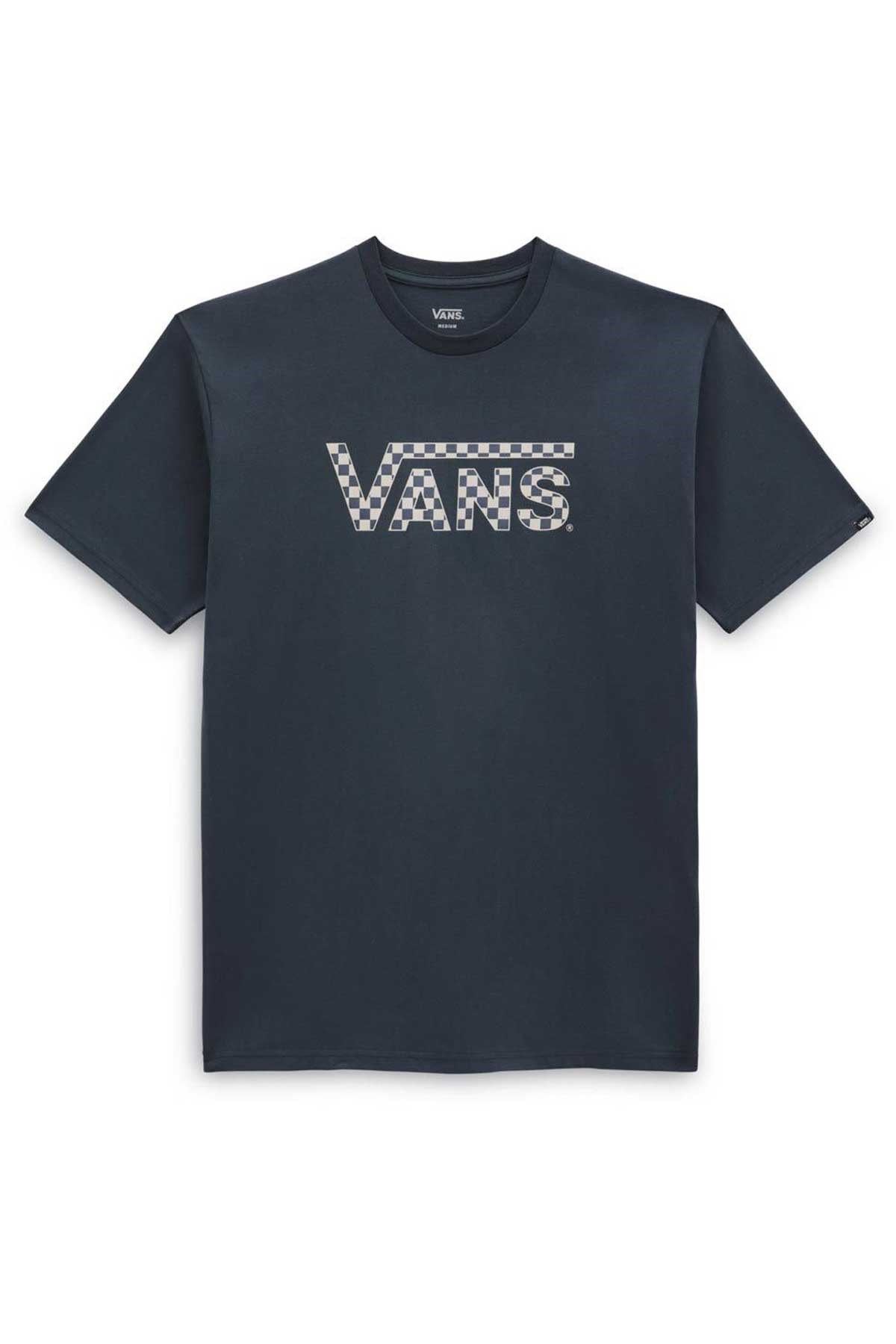 Vans Checkered Erkek Tişört VN0A7UCPY5J1 Mavi