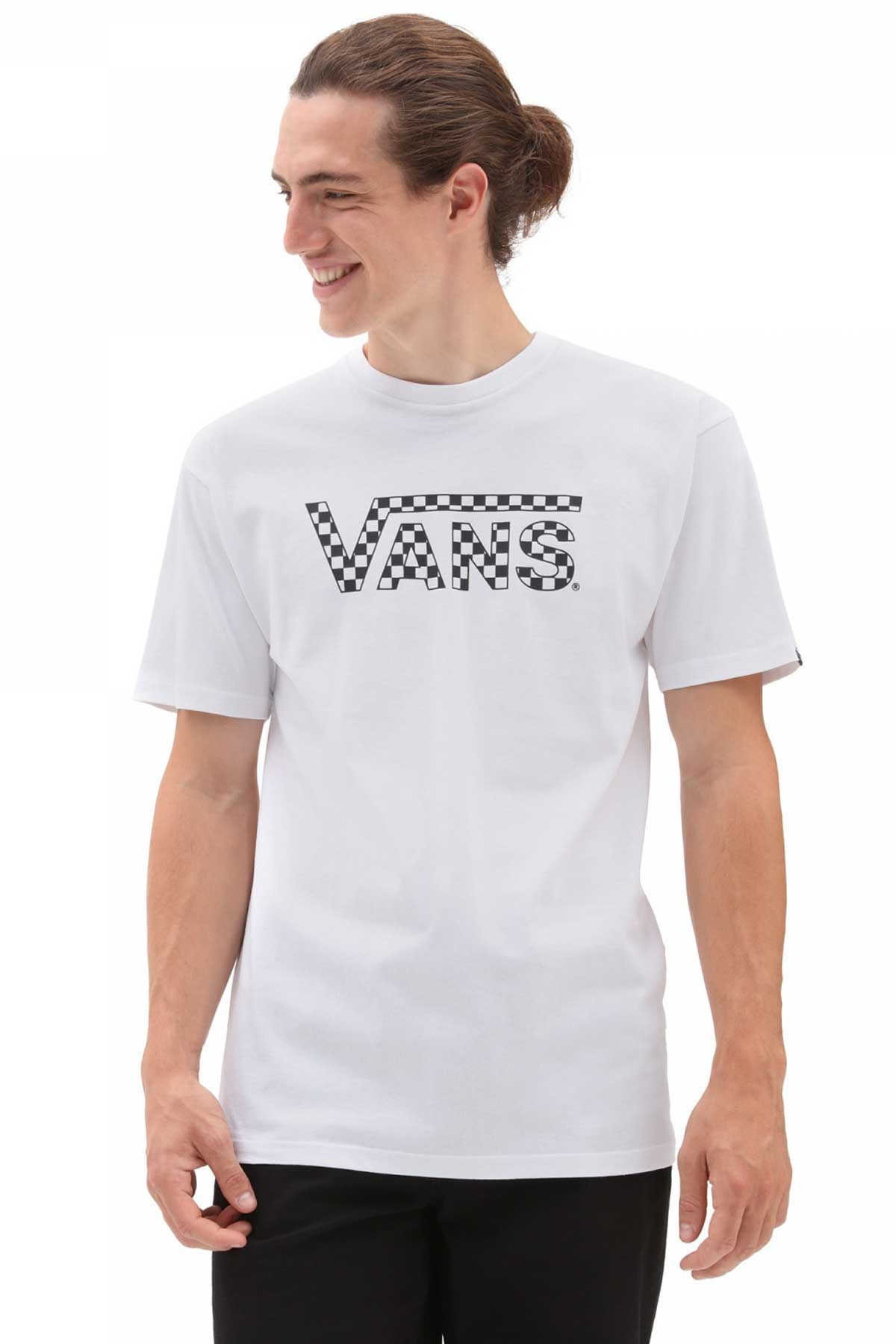 Vans Checkered Erkek Tişört VN0A7UCPYB21 Beyaz
