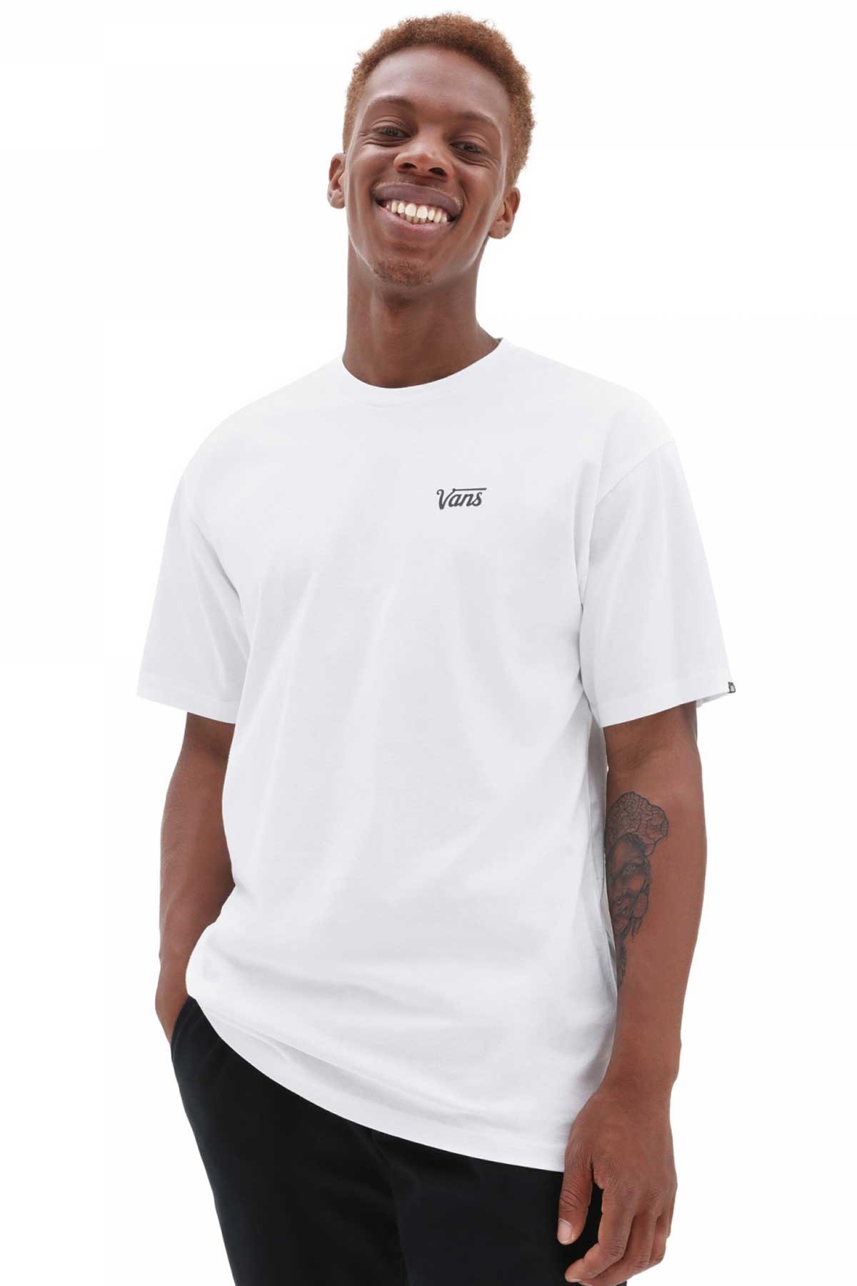Vans Mini Script Erkek Tişört VN0A7Y3SWHT1 Beyaz