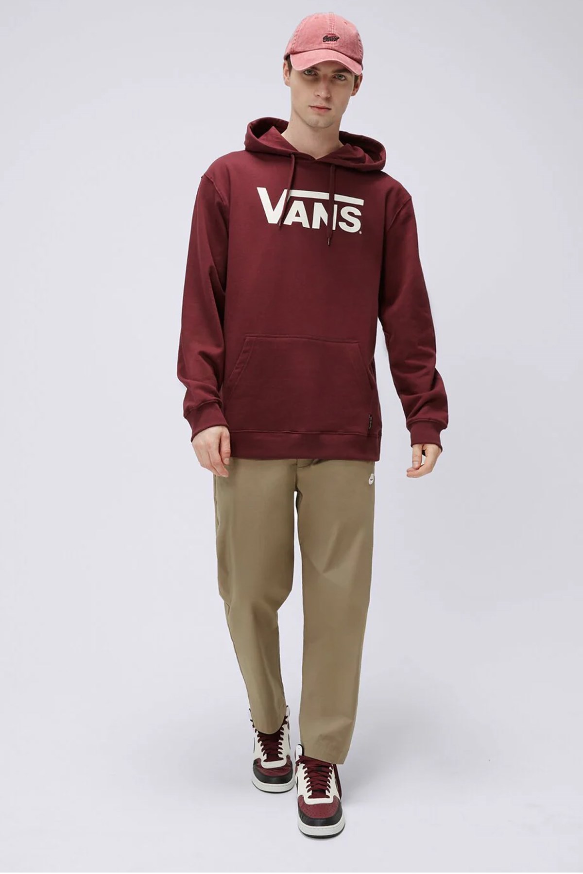 Vans Classic Vans Po-B Erkek Sweatshirt VN0A7Y3X4QU1 Bordo