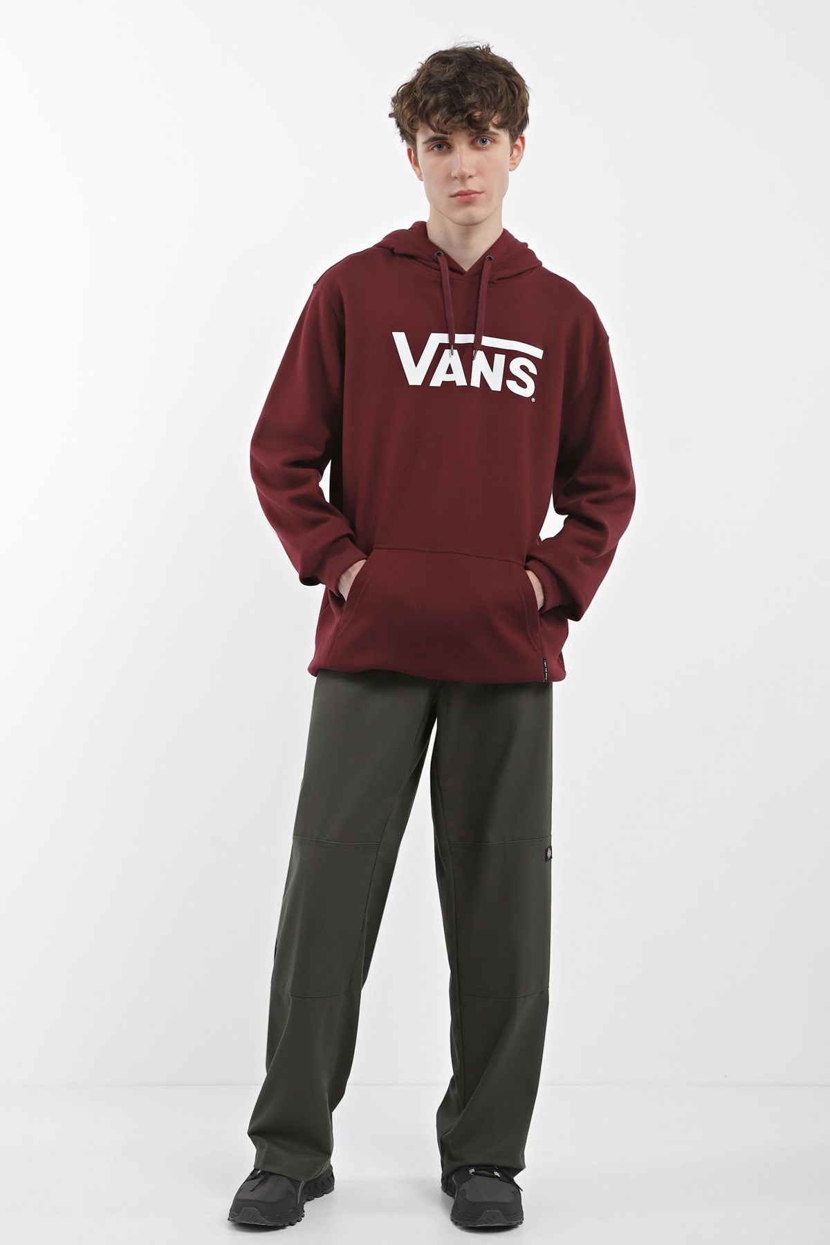 Vans Classic Vans Po-B Erkek Sweatshirt VN0A7Y3X4QU1 Kırmızı
