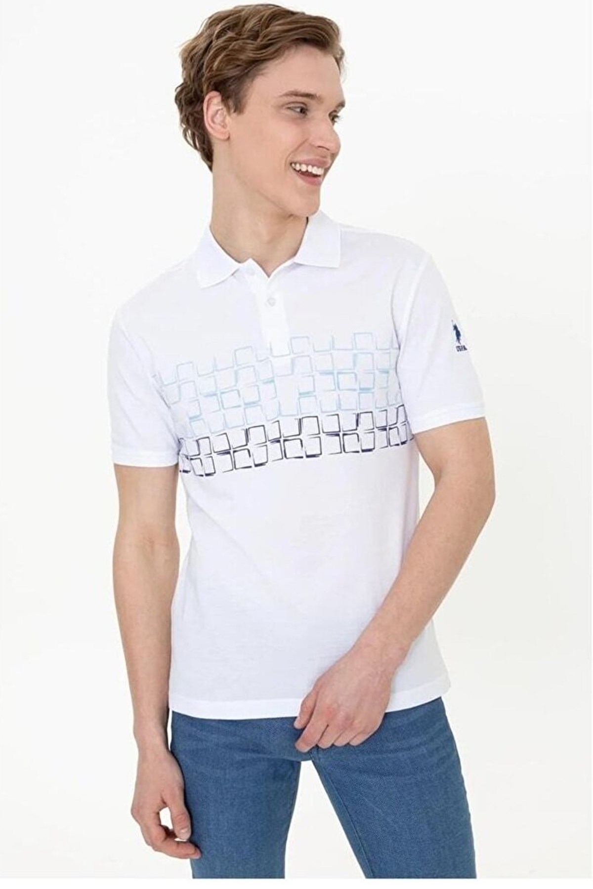 Us. Polo Assn. Erkek Tişört VR033 Beyaz