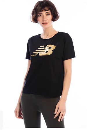 New Balance Kadın Tişört V-WTT015-BKW