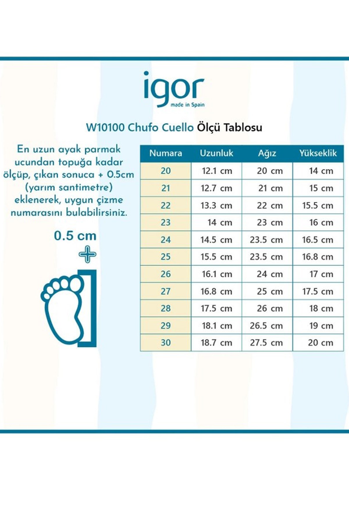 İgor Chufo Cuello Çocuk Yağmur Çizmesi W10100-001 Beyaz
