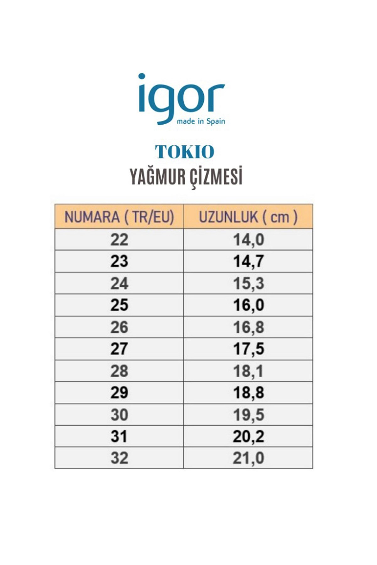 Igor Tokio Borreguito Çocuk Yağmur Çizmesi W10290-004 Bej