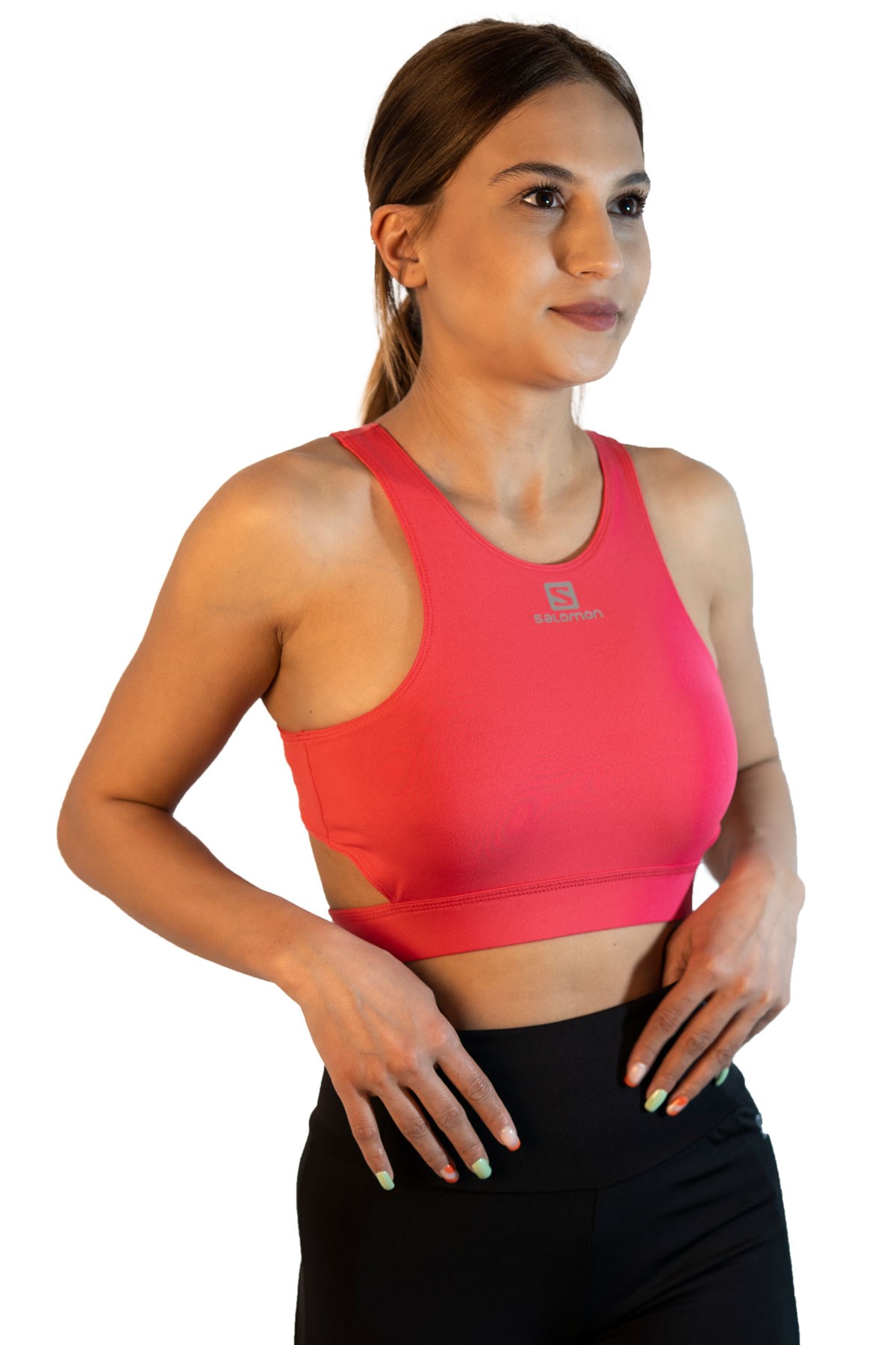 Salomon Skyline Fitness Bra W90WSKYLINE Pembe