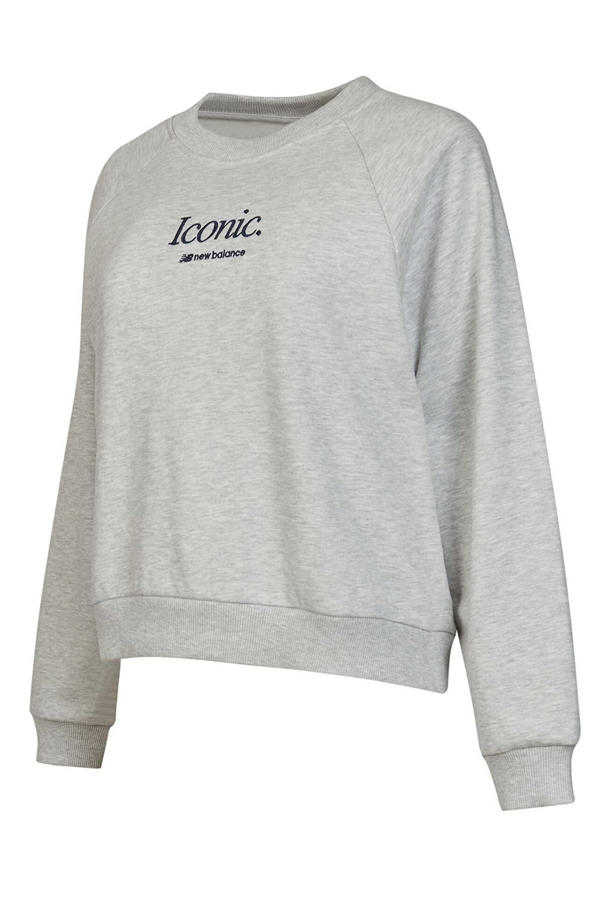 New Balance Lifestyle Kadın Sweatshirt WNC3380-SAH Gri