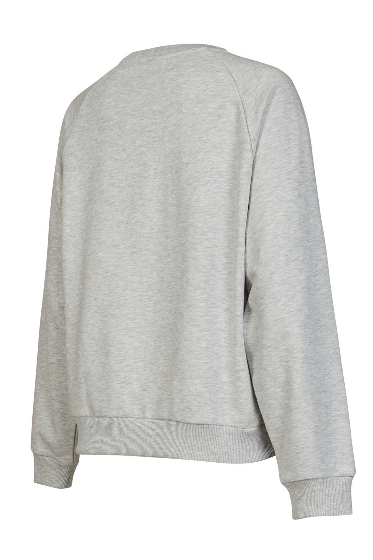 New Balance Lifestyle Kadın Sweatshirt WNC3380-SAH Gri