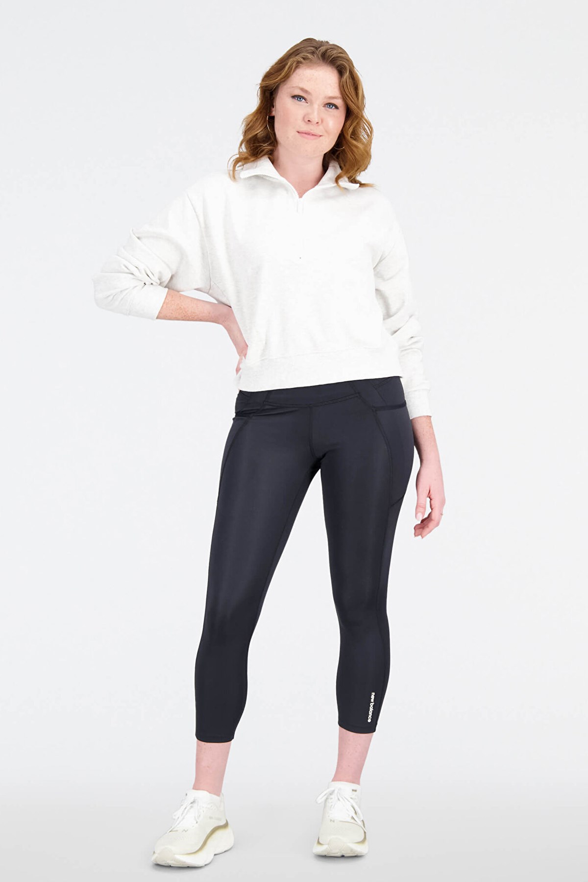 New Balance Lifestyle Kadın Sweatshirt WNH3374-SAH Gri