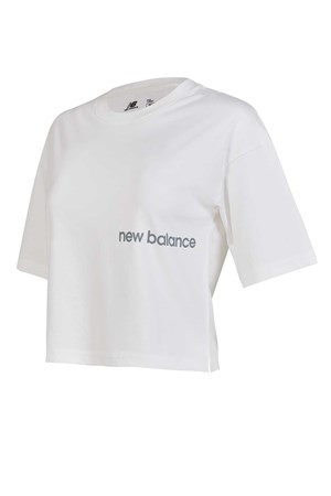New Balance Lifestyle Kadın Tişört WNT1340-WT Beyaz