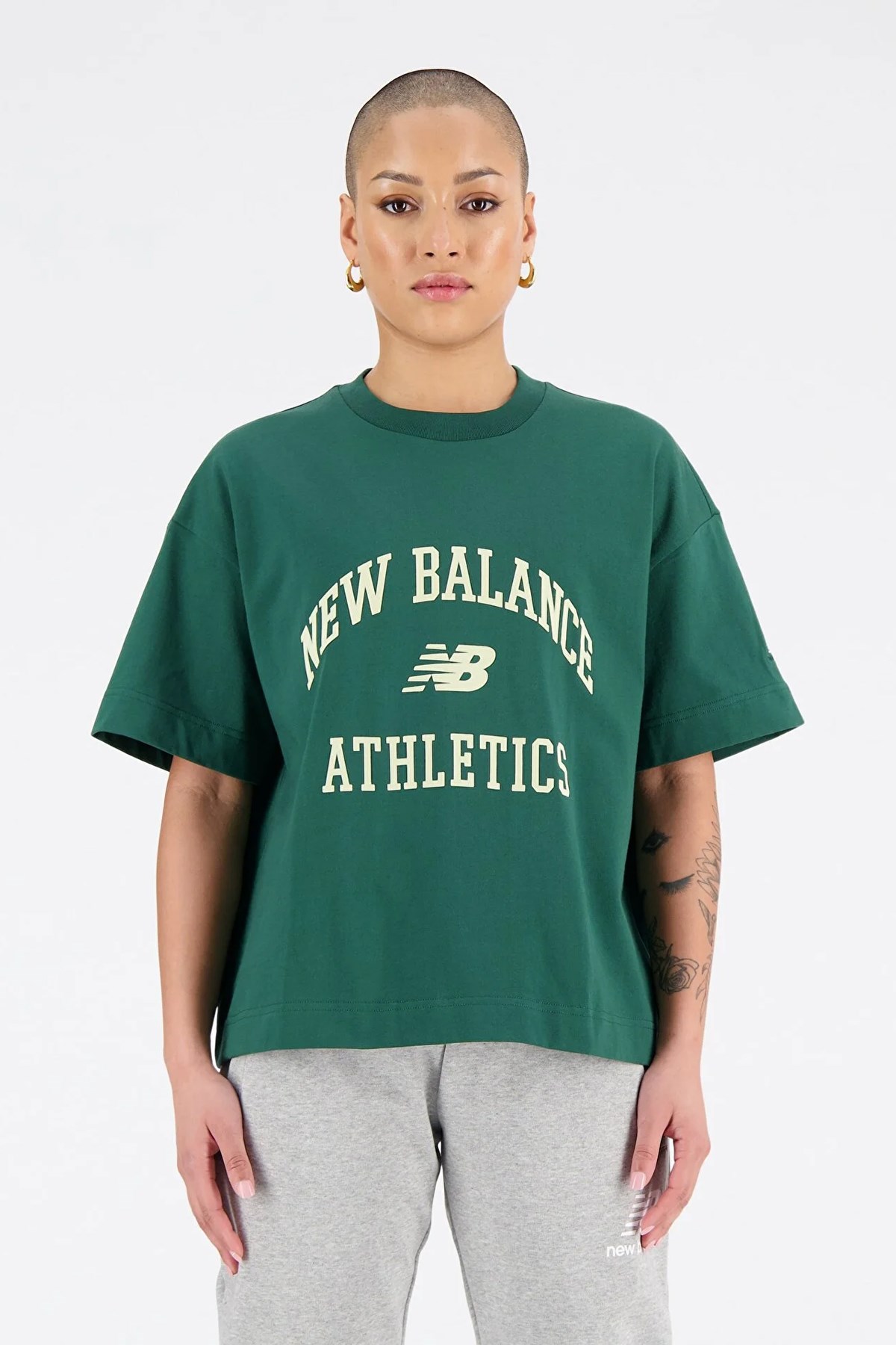 New Balance Kadın Tişört Wnt1402-Grn Yeşil