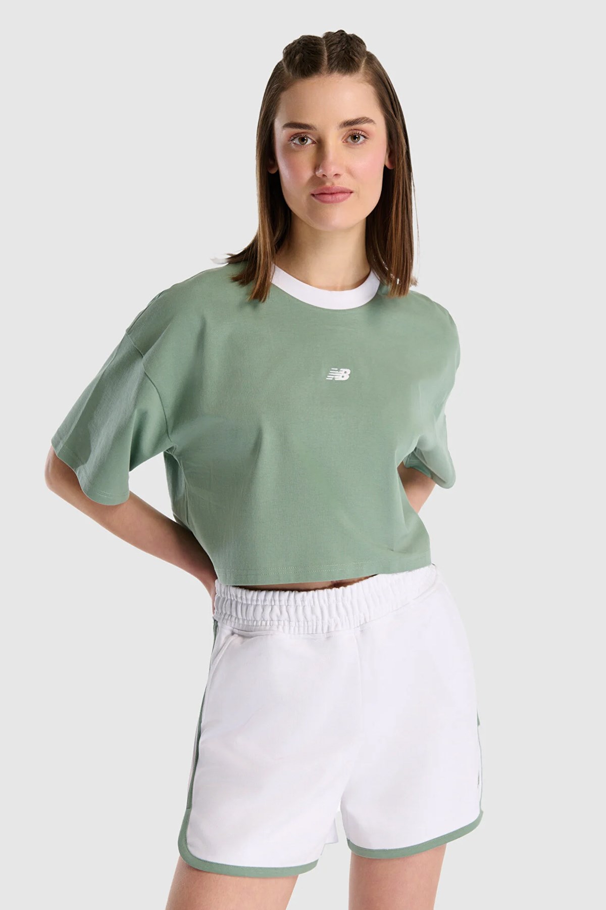 New Balance Kadın Tişört Wnt1515-Cys Yeşil