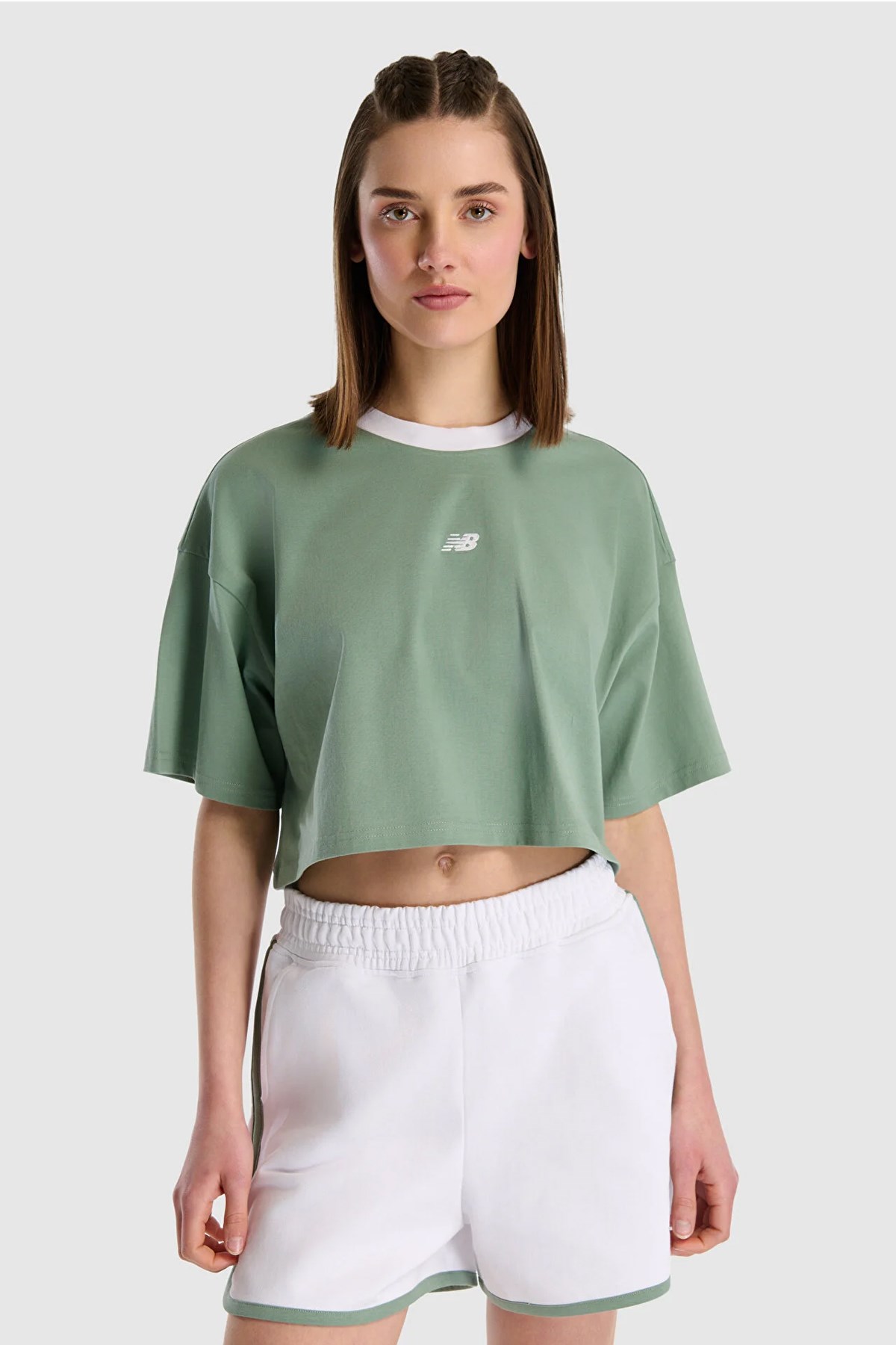 New Balance Kadın Tişört Wnt1515-Cys Yeşil