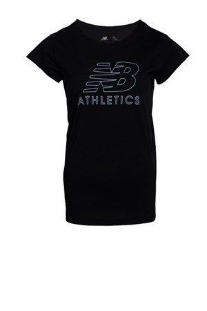 New Balalnce Athletics Kadın Tişört Wps003-Bk